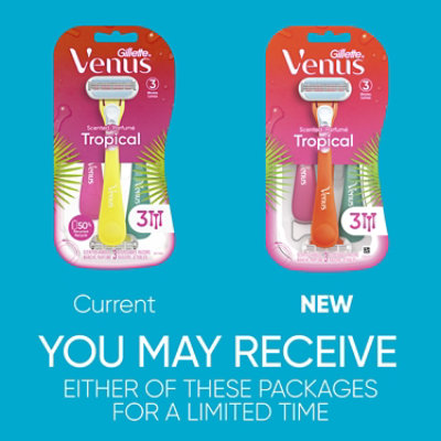 Gillette Venus Tropical Womens Disposable Razor - 3 Count - Image 2