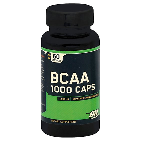 ON BCAA Dietary Supplement Caps Mega Size 1000mg - 60 Count