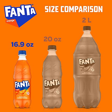 Fanta Soda Pop Orange Flavored - 6-16.9 Fl. Oz. - Image 1