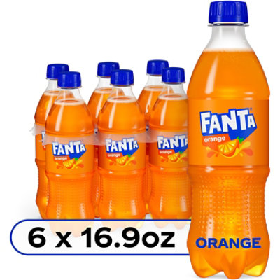 Fanta Soda Pop Orange Flavored - 6-16.9 Fl. Oz. - Image 1