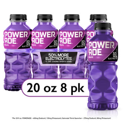 POWERADE Sports Drink Electrolyte Enhanced Grape - 8-20 Fl. Oz. - Image 2