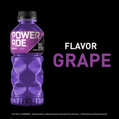 POWERADE Sports Drink Electrolyte Enhanced Grape - 8-20 Fl. Oz. - Image 4