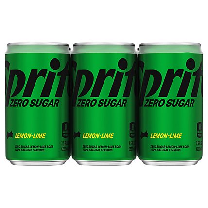 Sprite Zero Sugar Soda Pop Lemon Lime Pack In Mini Cans - 6-7.5 Fl. Oz.