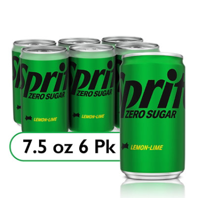 Sprite Zero Sugar Soda Pop Lemon Lime Pack In Mini Cans - 6-7.5 Fl. Oz. - Image 1