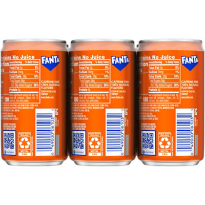 Fanta Soda Pop Orange Flavored Mini Can - 6-7.5 Fl. Oz. - Image 5