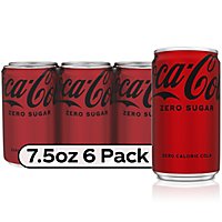 Coca-Cola Zero Sugar Soda Cans - 6-7.5 Fl. Oz. - Image 1