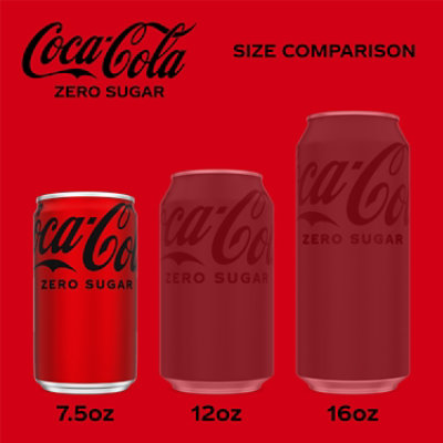 Coca-Cola Zero Sugar Soda Cans - 6-7.5 Fl. Oz. - Image 3