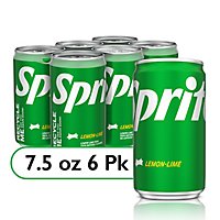 Sprite Soda Pop Lemon Lime Cans - 6-7.5 Fl. Oz. - Image 1