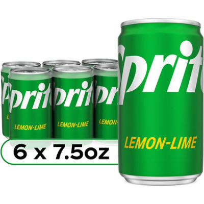 Sprite Soda Pop Lemon Lime Cans - 6-7.5 Fl. Oz.