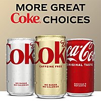 Diet Coke Soda Pop Cola Caffeine Free Mini Cans 6 Count - 7.5 Fl. Oz. - Image 4