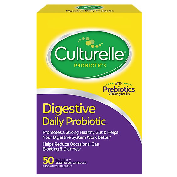 Culturelle Probiotic Supplement Digestive Health Vegetarian Capsules - 50 Count