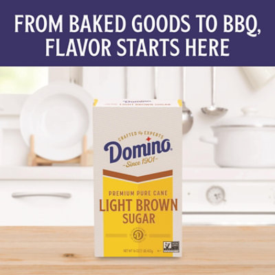 Domino Premium Pure Cane Light Brown Sugar - 1 Lb - Image 2