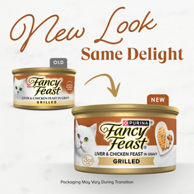Purina Fancy Feast Grilled Wet Cat Liver and Chicken Feast in Gravy - 3 Oz - Image 2