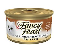 Fancy Feast Cat Food Wet Grilled Liver & Chicken - 3 Oz