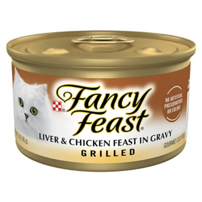  Fancy Feast Cat Food Wet Grilled Liver & Chicken - 3 Oz 
