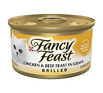 Fancy Feast Cat Food Wet Grilled Chicken & Beef - 3 Oz