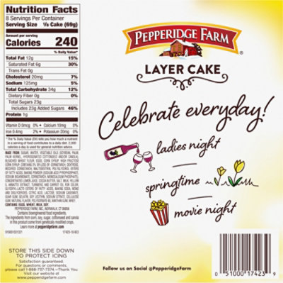 Pepperidge Farm Frozen Lemon Layer Cake - 19.6 Oz - Image 4