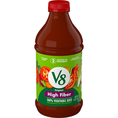 V8 High Fiber Original 100% Vegetable Juice - 46 Fl. Oz. - Image 1