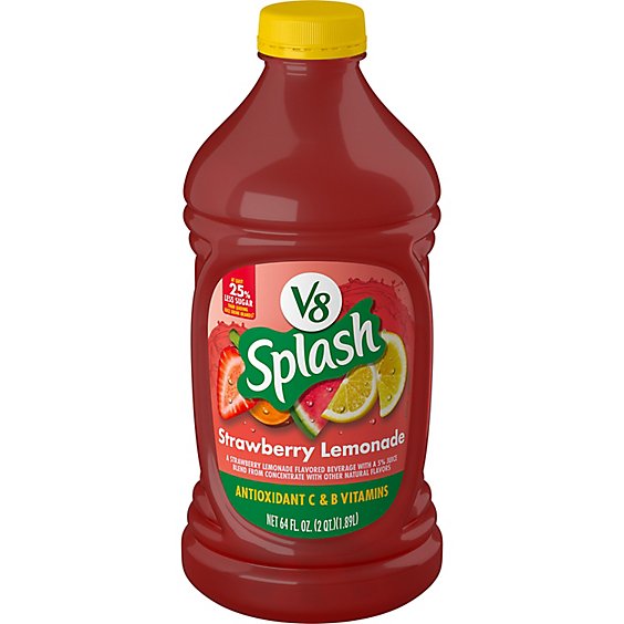V8 Splash Strawberry Lemonade Flavored Juice Beverage - 64 Fl Oz