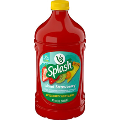 V8 Splash Island Strawberry Flavored Juice Beverage - 64 Oz - Image 1