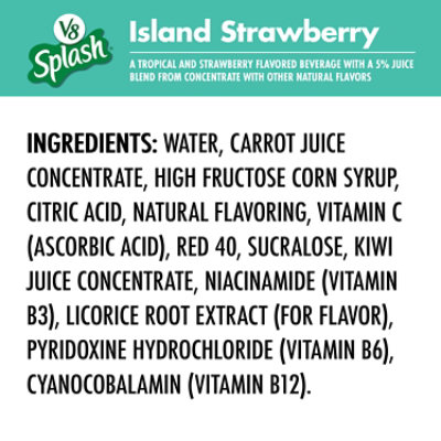 V8 Splash Strawberry Island Flavored Beverage - 64 Fl Oz - Image 2