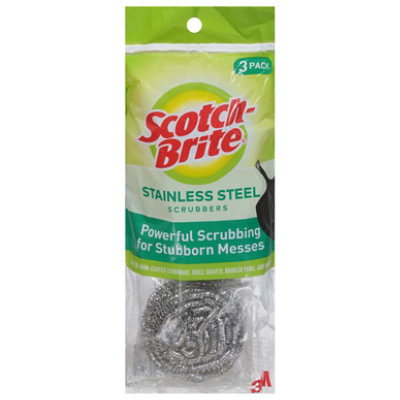 Scotch-Brite Scrubbing Pads Stainless Steel - 3 Count - Image 3