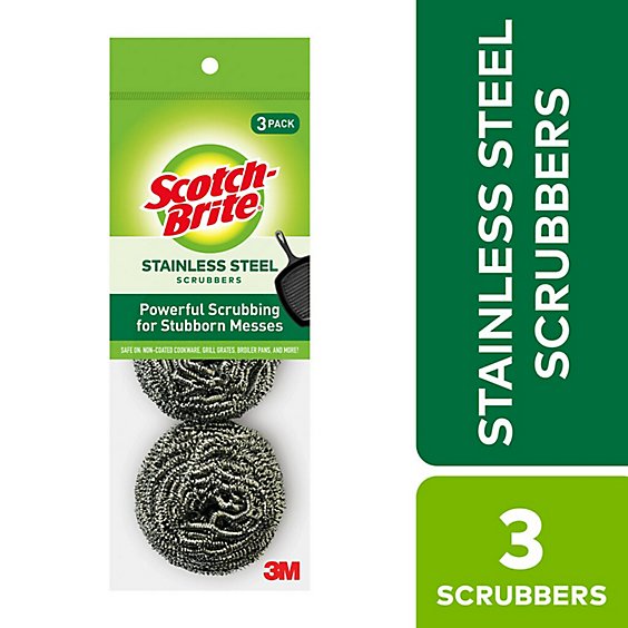 Scotch-Brite Scrubbing Pads Stainless Steel - 3 Count
