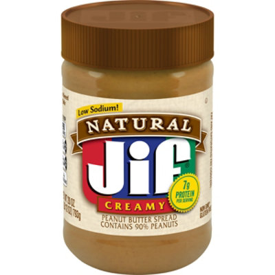 Jif Natural Peanut Butter Creamy - 28 Oz