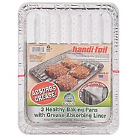Handi-foil Baking Pans Healthy With Grease Absorbing Liner - 3 Count - Image 3