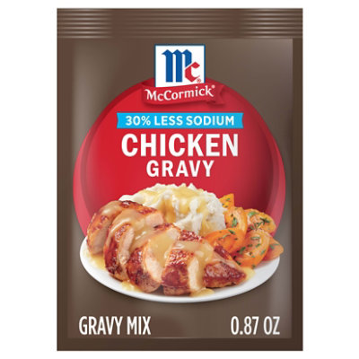 McCormick 30% Less Sodium Chicken Gravy Mix - 0.87 Oz