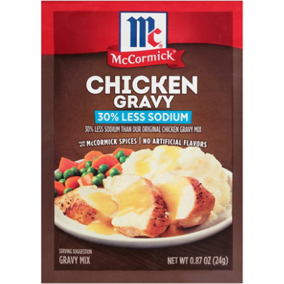 McCormick 30% Less Sodium Chicken Gravy Mix - 0.87 Oz