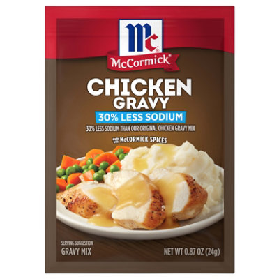 McCormick 30% Less Sodium Chicken Gravy Mix - 0.87 Oz - Image 1