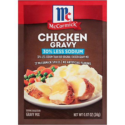McCormick 30% Less Sodium Chicken Gravy Mix - 0.87 Oz - Image 1