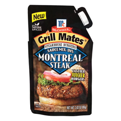 McCormick Grill Mates Sauce Mix-Ins Steakhouse Burgers Montreal