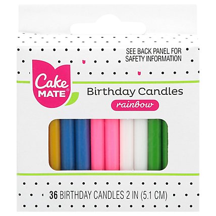 Cake Mate Candles Party Round Assorted - 36 Count - Image 3