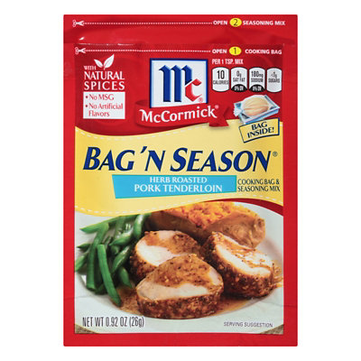McCormick Bag'n Season Herb Roasted Pork Tenderloin Cooking & Seasoning Mix - 0.92 Oz - Image 4