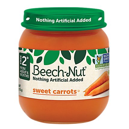 Beech-Nut Stage 2 Sweet Carrots Baby Food - 4 Oz - Image 1