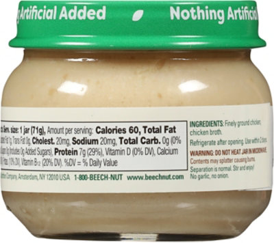 Beech-Nut Stage 1 Chicken & Chicken Broth Baby Food - 2.5 Oz - Image 5
