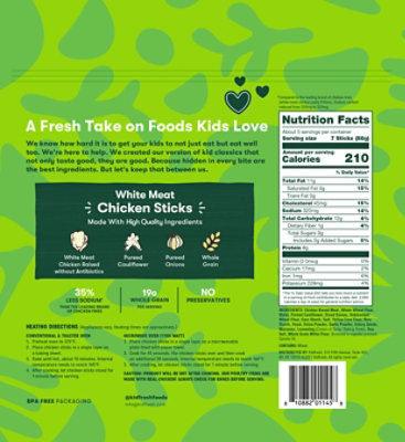 Kidfresh White Meat Chicken Sticks - 16.4 Oz - Image 3