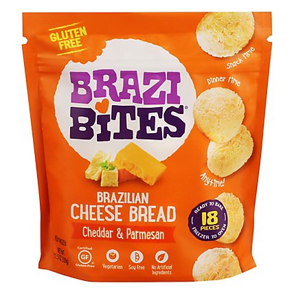 Brazi Bites Brazilian Cheese Bread Cheddar & Parmesan 18 Count - 11.5 Oz - Image 3