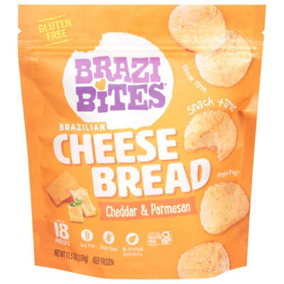 Brazi Bites Brazilian Cheese Bread Cheddar & Parmesan 18 Count - 11.5 Oz - Image 3