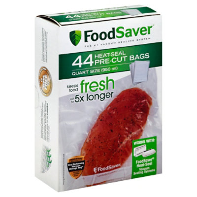 FoodSaver Pre-Cut Quart Vacuum Seal Bags, 20 Count