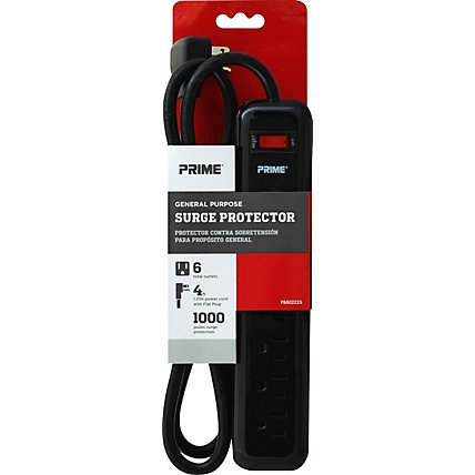 Prime Surge Protector 4 Feet 6 Outlet - Each - Image 2