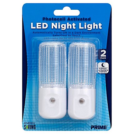 Prime Night Light LED Photocell Activated - 2 Count - Image 1