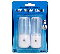 Prime Night Light LED Photocell Activated - 2 Count
