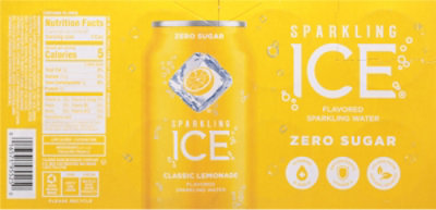 Sparkling Ice Classic Lemonade with Antioxidants and Vitamins Zero Sugar - 12 - 8 Oz. - Image 6
