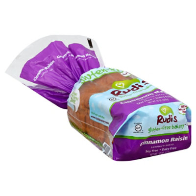 RudisBakery Sandwich Bread Gluten Free Cinnamon Raisin - 18 Oz - Image 1