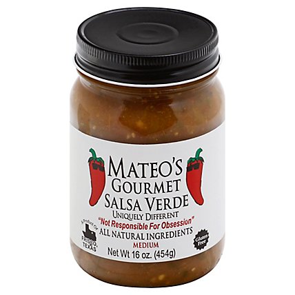 Mateos Gourmet Salsa Verde Medium Jar - 16 Oz - Image 1