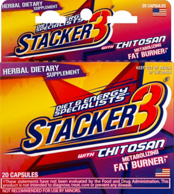 Stacker 3 Fat Burner Supplement - 20 Count - Image 2