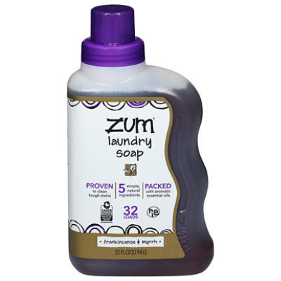 Zum Clean Soap Laundry Aromatherapy HE Frankincense & Myrrh - 32 Fl. Oz. - Image 3